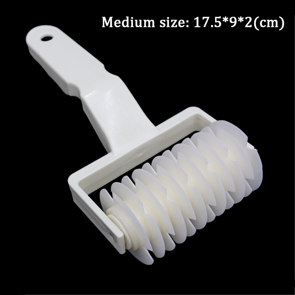 3 Sizes Kitchen Pie Pizza Biscuit Cutting Machine Pastry Plastic Baking Tools Baking Tray Embossed Dough Roller Grating Cutting: L