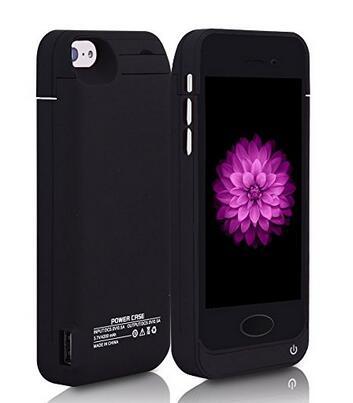 Funda para cargador de batería de 4200mah, recargable con soporte, paquete de batería externa, funda de carga de respaldo Babk para Iphone 5/5c/5s/SE: 1