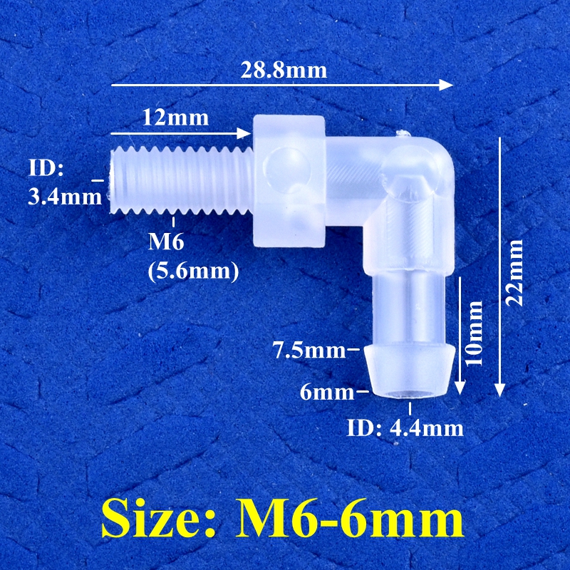 5 ~ 200Pcs M6 ~ M12 Om 4 ~ 12Mm Food Grade Plastic Pp Pagode Elbow Connector Aquarium tank Fittingen Micro Irrigatie Waterslang Joint: Goud / 1/2''