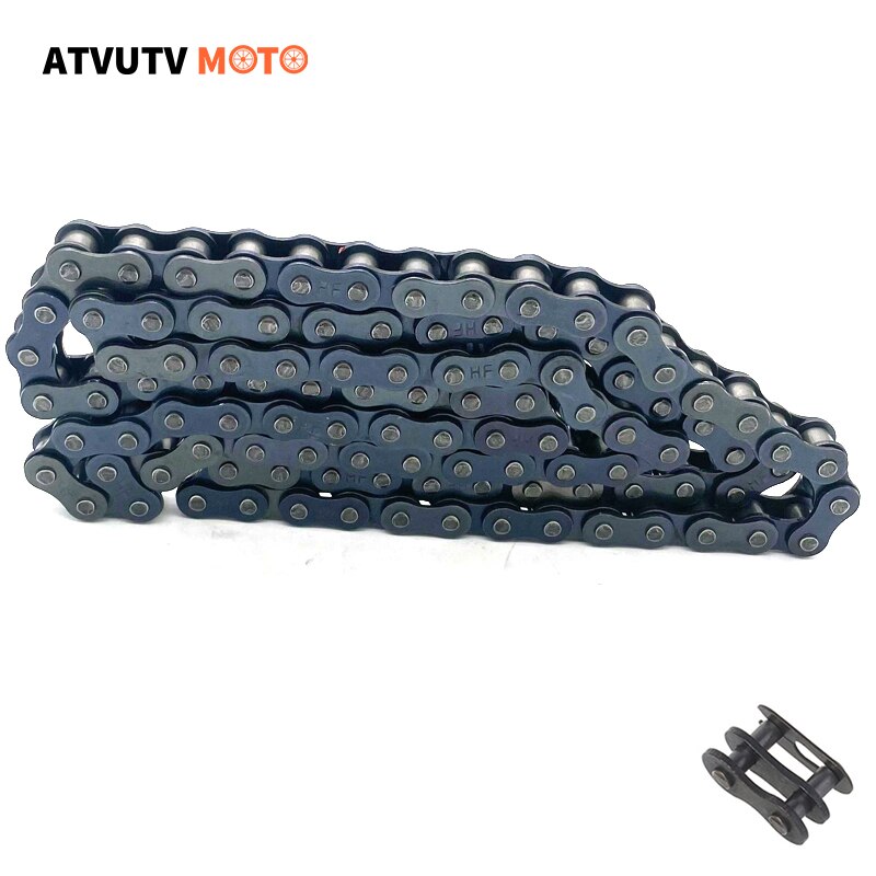 Chaîne T8F 88L 126L 136L avec maillons maître de rechange, pour moteur 2 temps 47cc 49cc ATV Quad Go Kart Dirt Pocket Minimoto