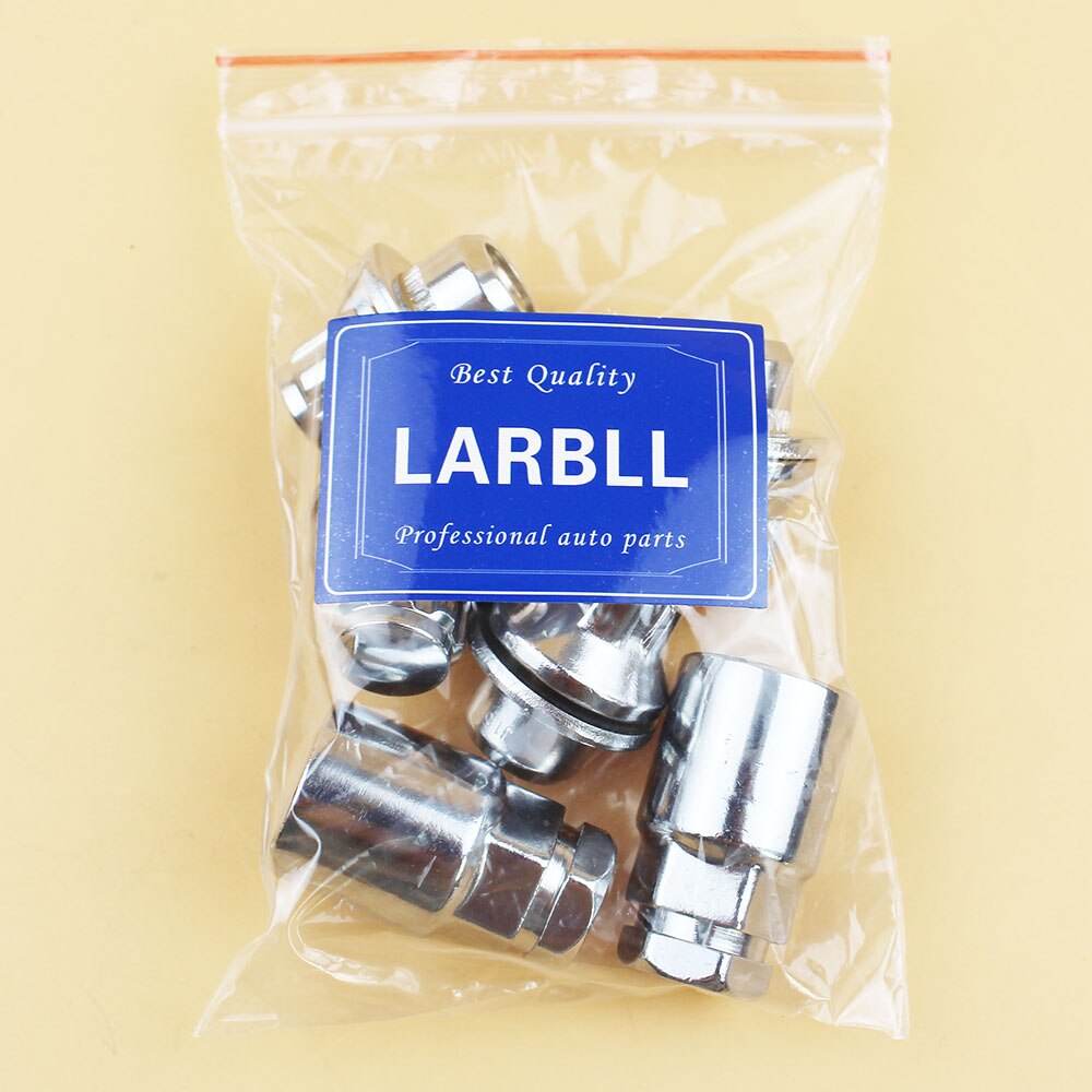 LARBLL Car Chrome Anti-theft Wheel Screw Bolt Lock Nut Key Adapter fit for Toyota COROLLA RAV4 YARIS CAMRY PRIUS HIGHLANDER ECHO