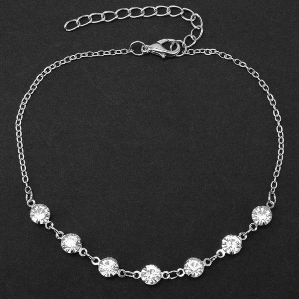 Voet Armband Bruid Enkelband Flash Armband Sieraden Voor Vrouwen Meisje Vrouwelijke Enkelband Been Ketting Sieraden Charm Enkelbanden Band: Sliver