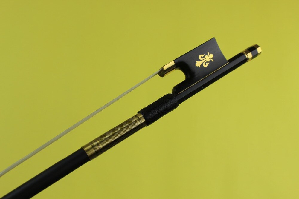 Archet de violon 4/4 en fibre de carbone noir, 1 pièce, bon équilibre, solide, pièces de violon
