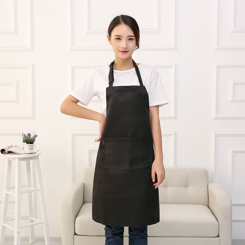 Hanging Neck Adjustable Apron Men Women Canteen Restaurant Home Kitchen Cooking Uniform TT@88