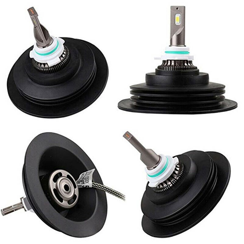 1 cubierta antipolvo de goma suave para faros delanteros de coche, tapa de sellado de luz LED Universal