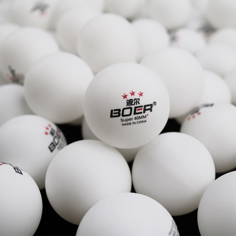 BOER 1 pack 100pcs Table Three-stars Tennis Balls ABS 40+ Balls Plastic Ping Pong Balls Durable High-elastic Durable: 100pcs white