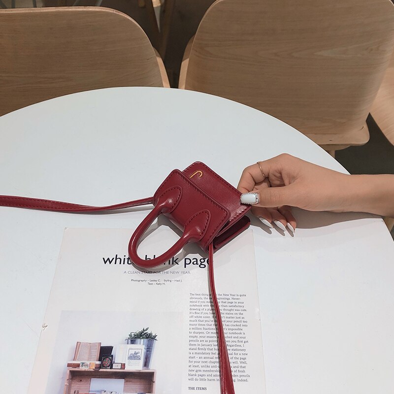 Snoep Kleur Supre Mini J Crossbody Tassen Vrouwen Portemonnees Handtas Decoratie Mini Messenger Schoudertas Duim Kleine Vierkante Tas