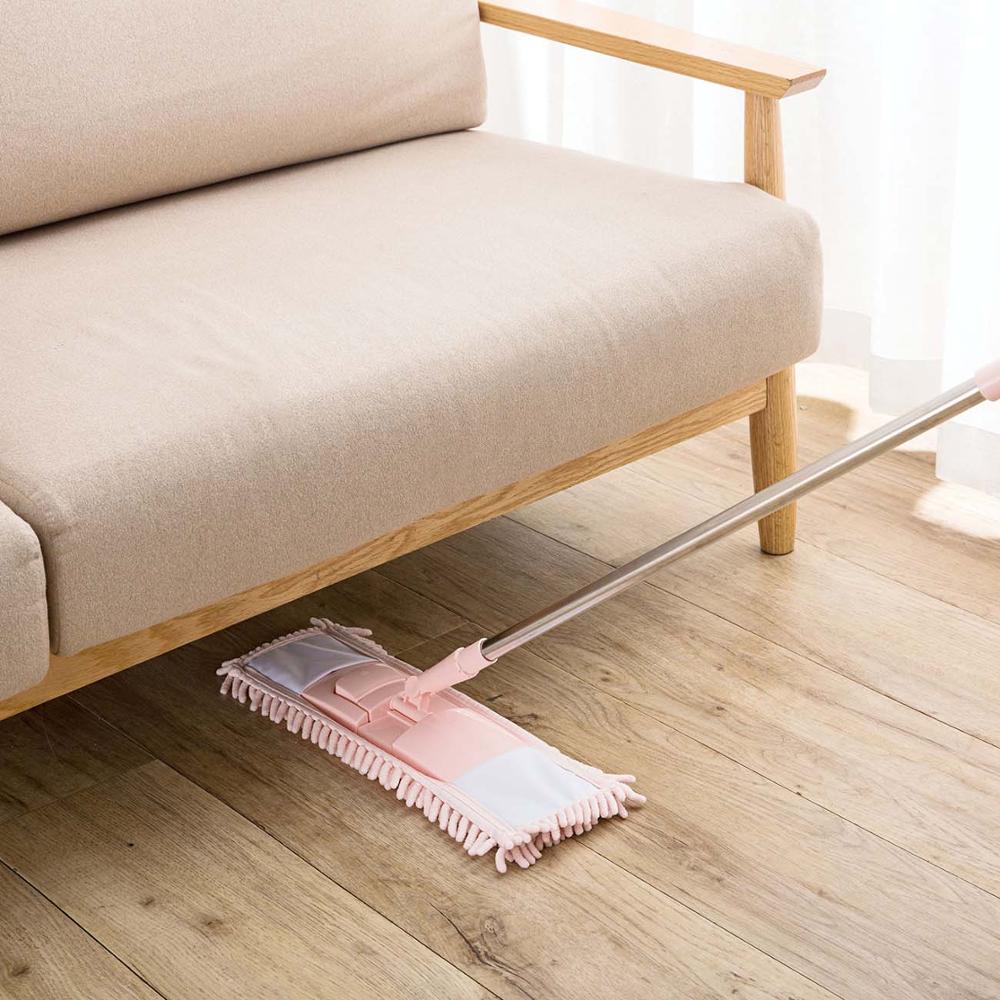 Serpillière anti-poussière Chenille pour salle de bain, nettoyage ménager, remplissage pliable, tête de rechange plate, outil de couleur bonbon