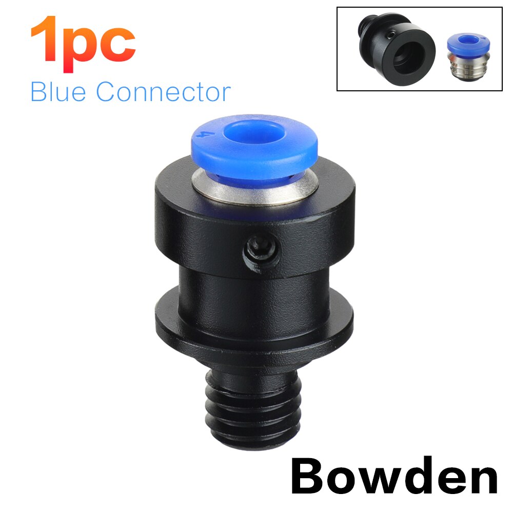 3DSWAY Pneumatic Connectors Fitting PTFE Tube Detachable Quick Jointer Coupler Hotend DIY Bowden Remote Direct 3D Printer Parts: Bowden Blue 1pc