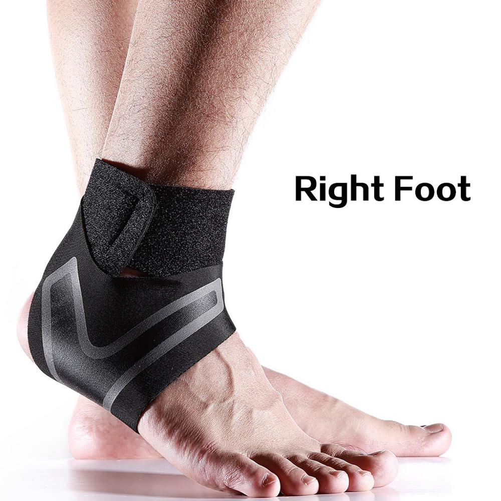 1 pc fitness esportes tornozelo cinta ginásio elástico tornozelo suporte engrenagem pé pesos envoltórios protetor pernas power weightlifting: 1 Piece Right / M