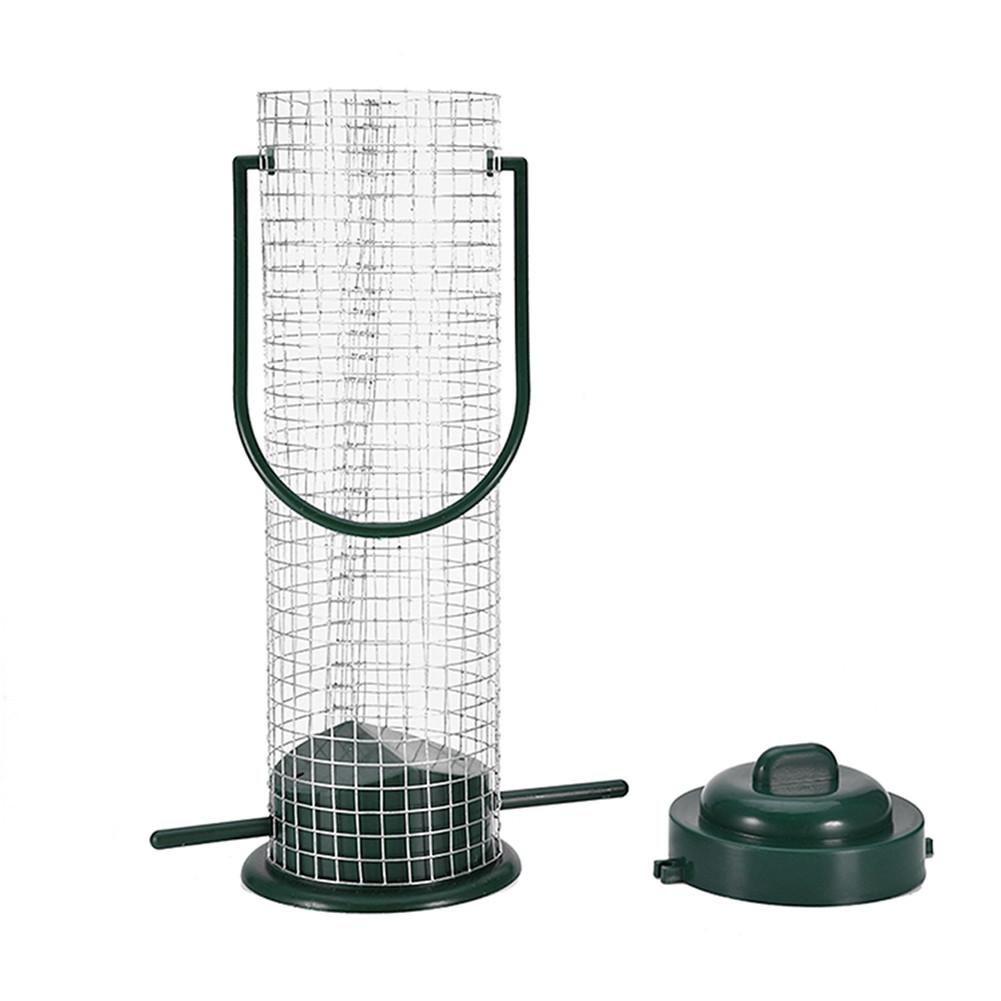 Plastic Galvanized Grid Bird Feeder Dumplings Grease Ball Rack Holder Outdoor Food Dispenser for Tit Small Wild Birds 30E