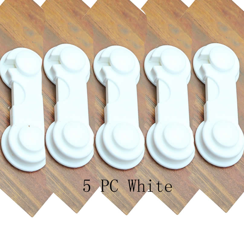 5 Pcs Baby Ladeblokkering Kinderen Beveiliging Kabinet Sloten Bandjes Peuter Kind Veiligheid Apparatuur Lock Koelkast Kast