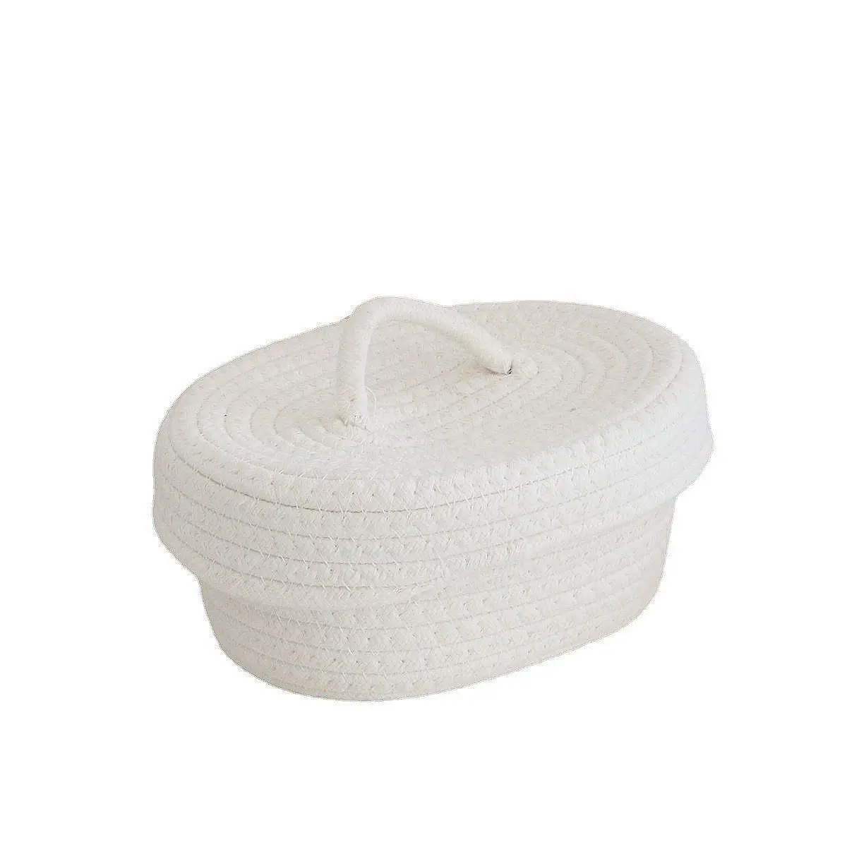 Eenvoudige desktop opbergmanden deksel handgemaakte geweven afstandsbediening organiseren dozen multifunctionele diversen cosmetica container item: green