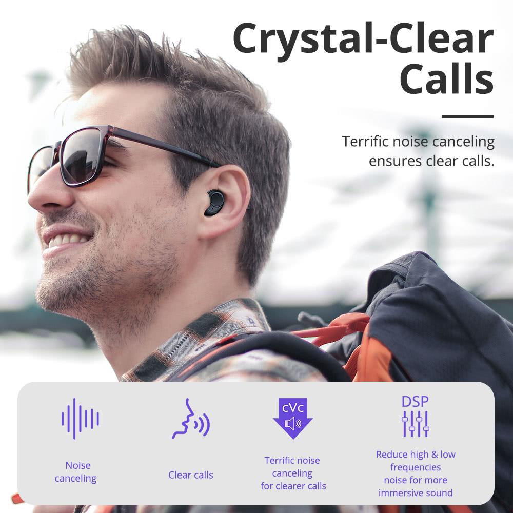 Tronsmart Onyx Gratis Tws Draadloze Oordopjes Uv Bluetooth Oortelefoon Qualcommchip Met Aptx, IPX7 Waterdicht