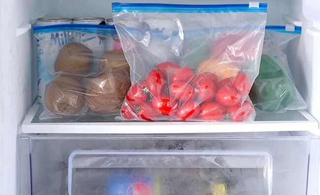 10pcs/ Set Plastic Wrap Zipper Fresh Bags Fridge Freezing Food Storage Bags Preservation Travel Snack Organizer