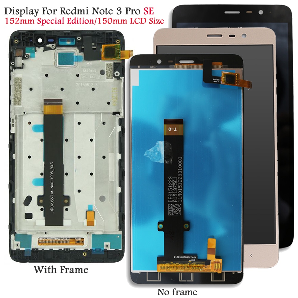 Voor Xiaomi Redmi Note 3 Se Speciale Editie Lcd-scherm Touch Screen Assembly Voor Redmi Note 3 Pro Kate Display montage 152Mm
