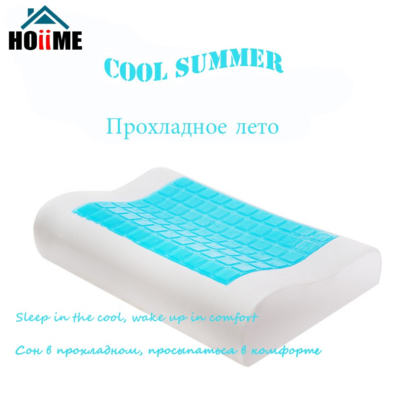 Hoiime pute sommer kjølende gel memory foam pute komfort ortopedisk nakkepute med vaskbart putevar