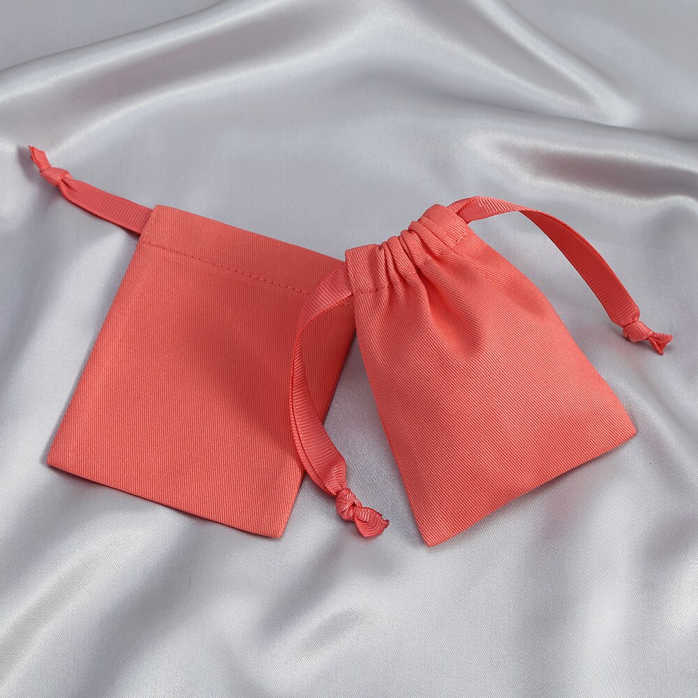 20Pcs Sieraden Pakket Pouch Katoenen Canvas Tassen Met Lint Kleine Ketting Earring Verpakking Pouch Wedding Favor Bag