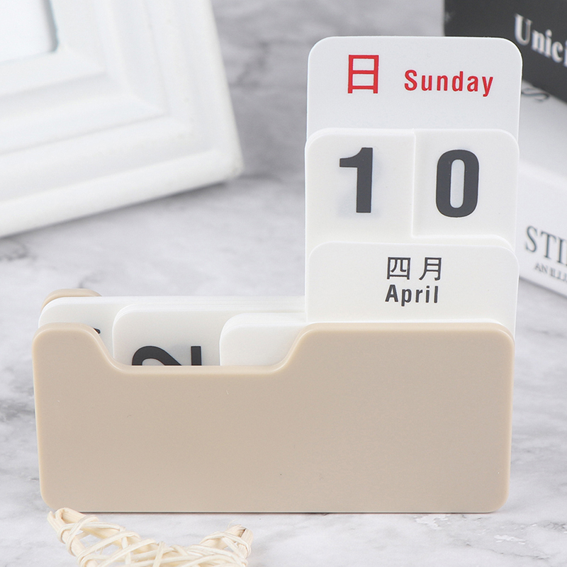 Perpetual Calendar Diy Flip Calendar Crafts Home Office School Desk Decoration: Ginger