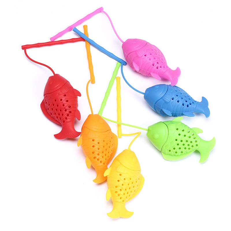 Leuke Kleine Vis Vorm Silicone Thee-ei Theezeefje Filter Siliconen Luiaard Thee Zetgroep Voor Drinken Koffie Thee Accessoires
