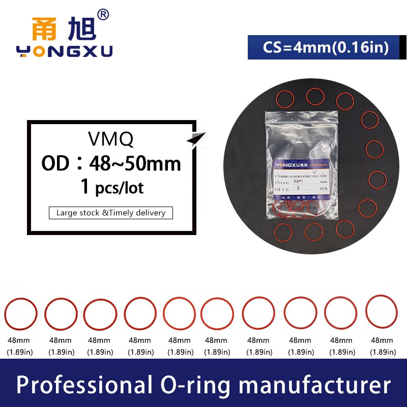 10 Stück Silikon O-Ringe, 7mm X 1,9mm, Rot, Hitzebeständig – Dichtungen Für Auto, Haushalt & Industrie