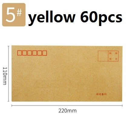 Brown Kraft Paper Envelope International Standard White Letter Pocket Business Office Files Documents Bills Students Sobres 3426: 3423 60pcs