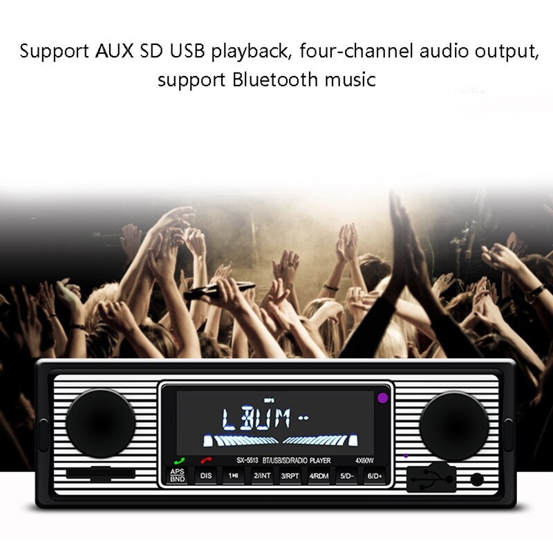 1Din 12V Auto Radio Bluetooth Auto MP3 Speler Usb Aux Fm Auto O Stereo Radio Auto Speler Auto Stereo O-