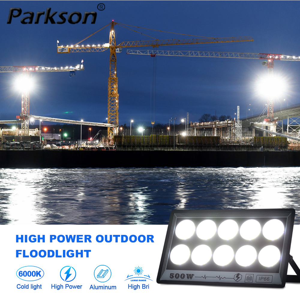 LED-schijnwerpers AC 220V 50W 100W 200W 300W 400W 500W Hoge Heldere Spotlight LED-straatlantaarn Waterdicht IP66 Voor Buitentuin