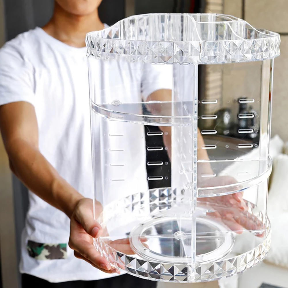 360-grad Rotierenden machen-hoch Organizer Kasten Multi-funktion Kosmetische Lagerung Kasten Acryl Hause Lagerung Veranstalter