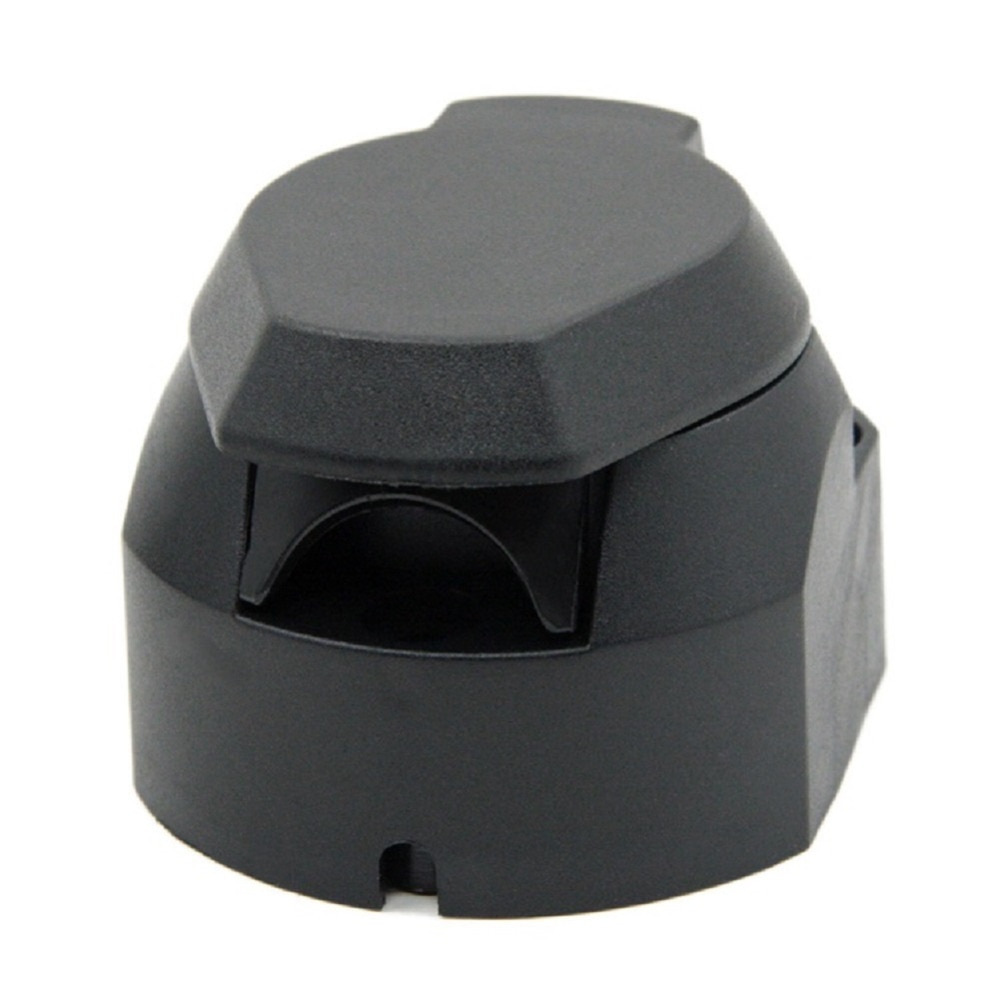 TIROL 12V European 13 Pin Trailer Socket Black Frosted ABS Materials 13-Pole Trailer Connector T22807b Tow bar Towing Adapter