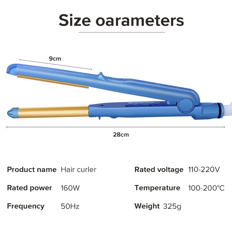 Fer à friser électrique numérique, lisseur pour cheveux, baguette en céramique, outils de coiffure, LCD magique, nouveauté