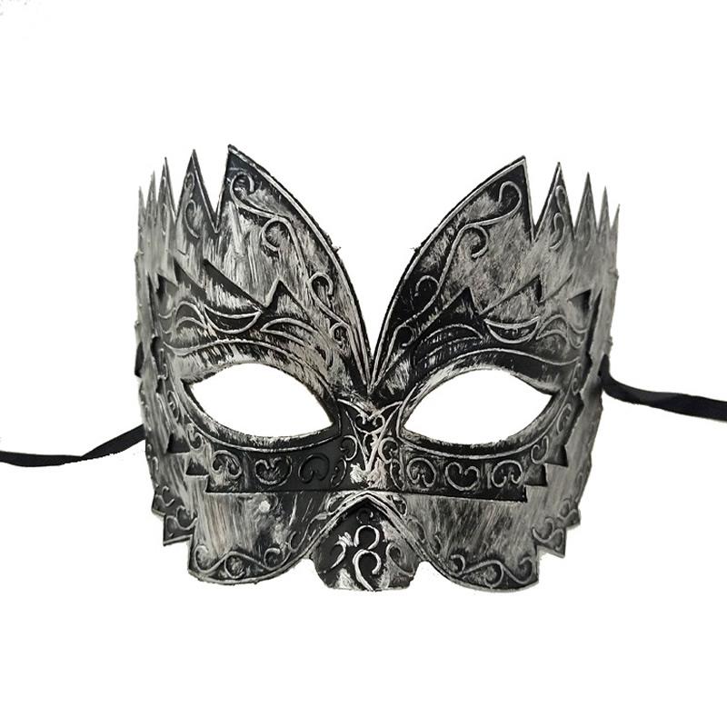 Halloween Men Half Face Mask Party Mask Carnival Masquerade Masks Vintage Serrated Engraved Mask Venice Punk Masker Halloween