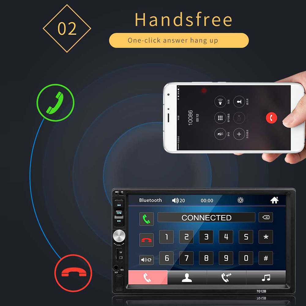 Autoradio Bluetooth Handsfree Auto MP5 Speler Autoradio 2 Din Mirrorlink Reverse Afbeelding Ondersteuning Achteruitrijcamera Auto Stereo Fm /Tf