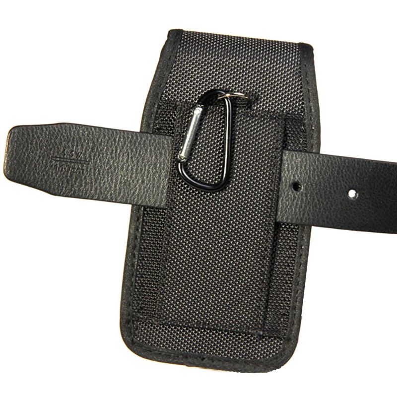 Ledig nylon mobiltelefon midjeväska med krokögla hölster mobiltelefon fodral till iphone samsung xiaomi huawei tillbehör