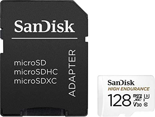 SanDisk High Endurance-microSD card for video surveillance, 128 GB, White