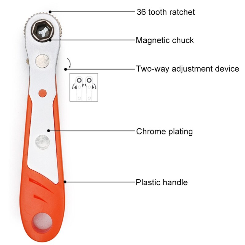 Mini Ratchet Wrench Screwdriver Bit Set with 36-Tooth Gear Small Low Profile Ratchet Driver Handle