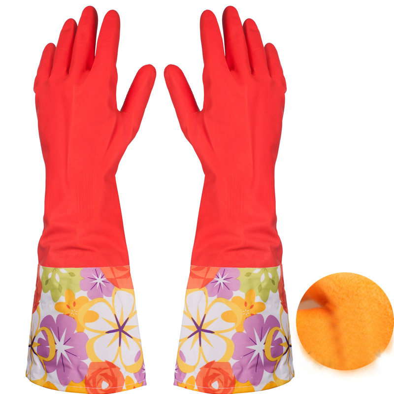 Guante impermeable para el hogar, guante para lavar platos, agua, polvo, goma, para dejar de limpiar
