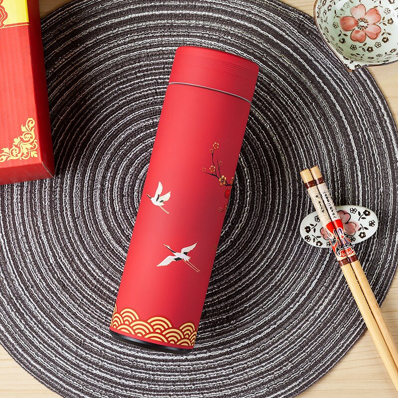 500ml Chinese Style Stainless Steel Vacuum Flask Water Bottle With Filter Insulated Thermos Coffee Mug Thermocup Travel Bottles: Style 5