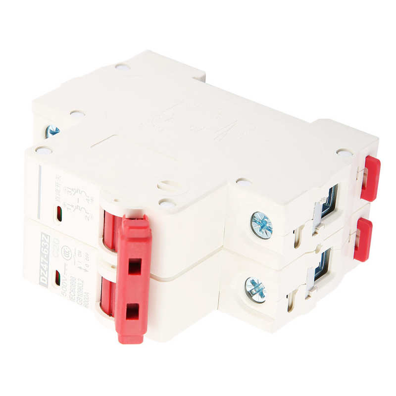 Disjoncteur Miniature 2P DC 500V 20A DZ47-63Z-2P – Pour Installations Solaires Photovoltaïques, Protection Courts-circuits