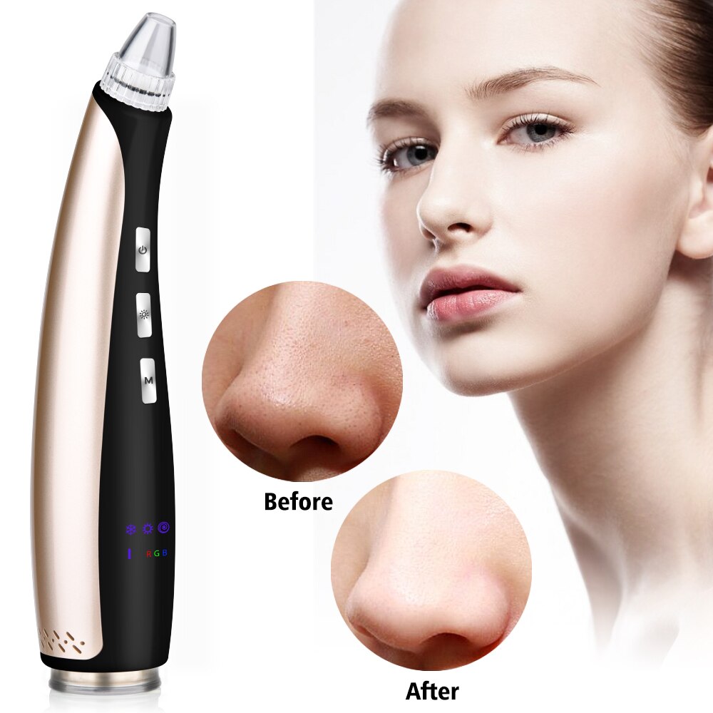 Face Pore Cleaner Blackhead Remover Vacuum Comedo Suction Diamond Dermabrasion Facial Cleaning Beauty Skin Care Machine Tools