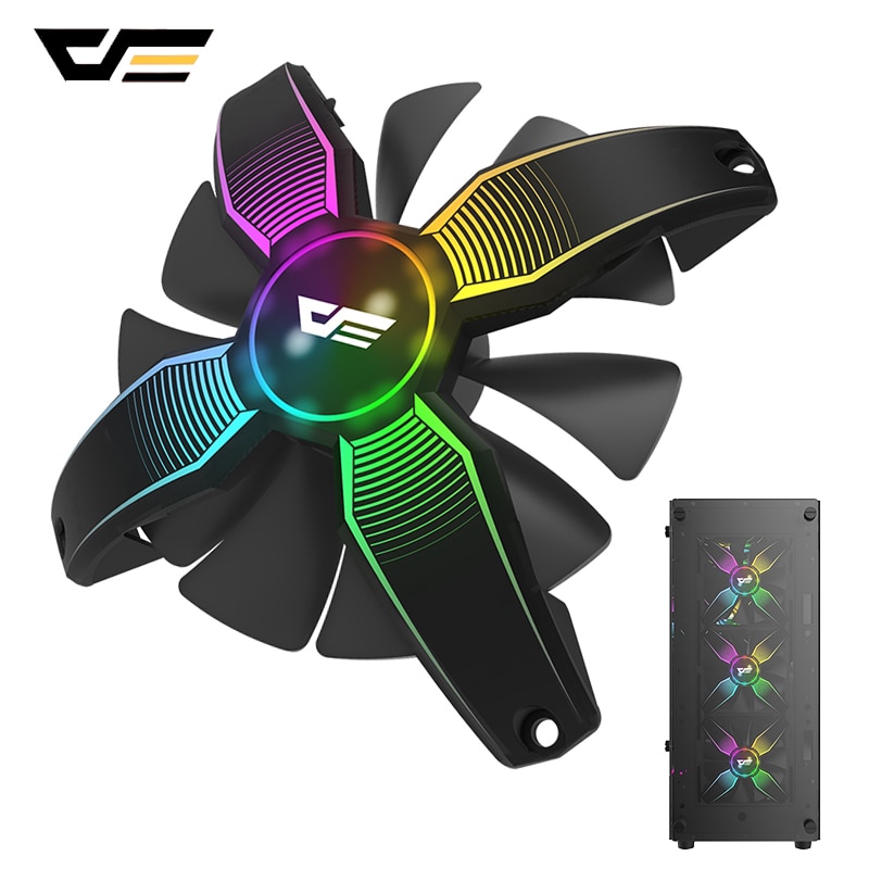 darkFlash RGB PC Case Fan Desktop Computer Ultra Silent High-airflow Frameless Cooler Cooling 12V 4pin Gaming fans Chassis Cases