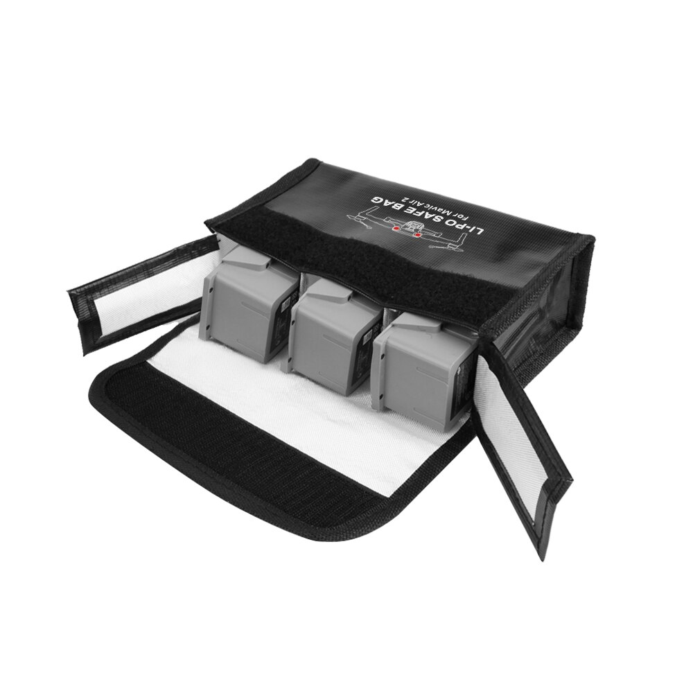 Borsa sicura per batteria antideflagrante per DJI Mavic Air 2/ 2S Drone batteria custodia protettiva accessori: Can hold 3 battery