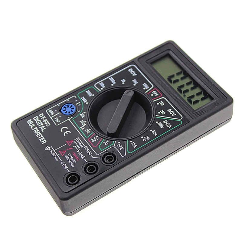 Professionele DT832 Digitale Multimeter Lcd Dc Ac Voltmeter Ampèremeter Ohm Tester