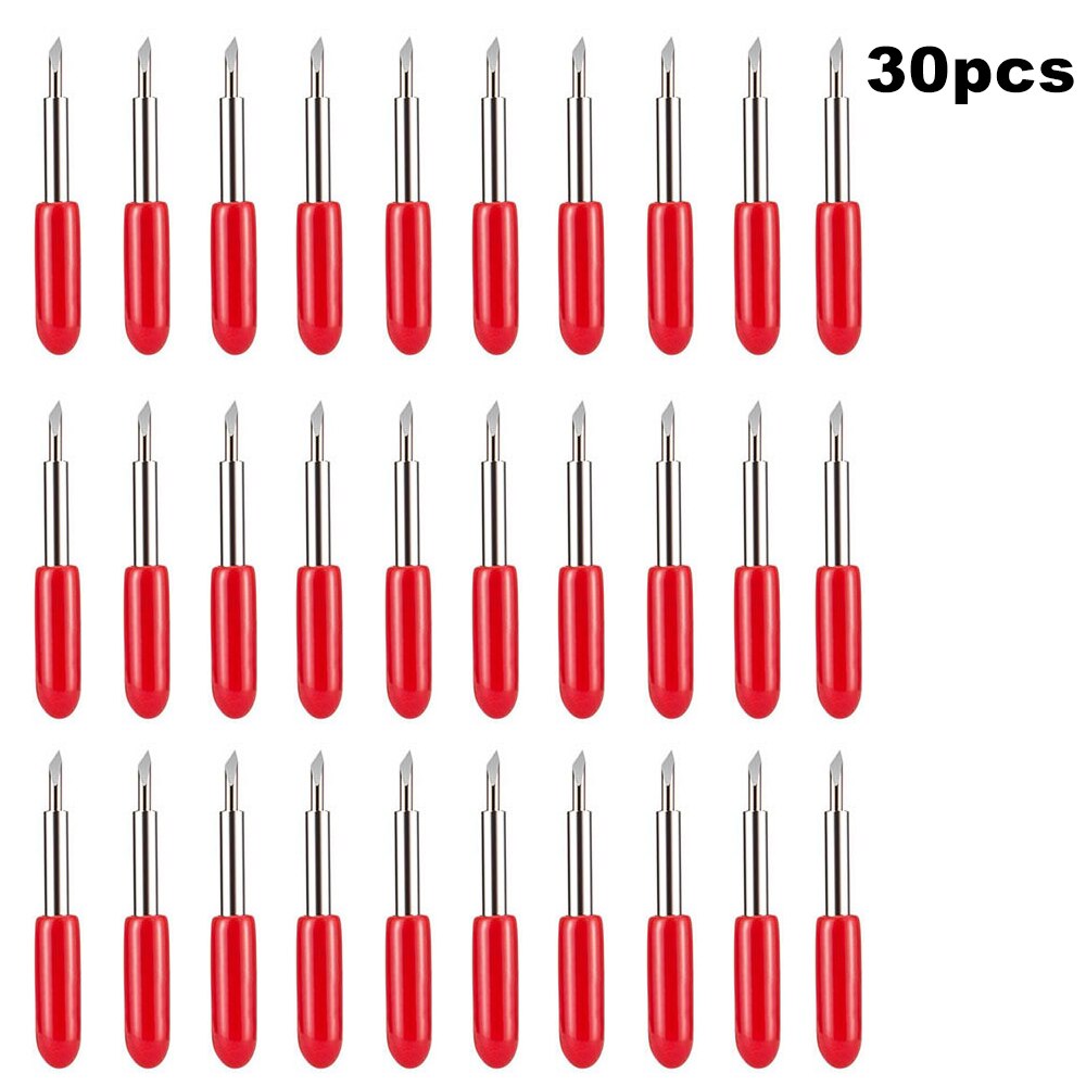 Couteau de coupe en carbure cémenté pour traceur, couteau de coupe 30/45/60 degrés, lame de fraisage, outils de sculpture: 30pcs 45 degree