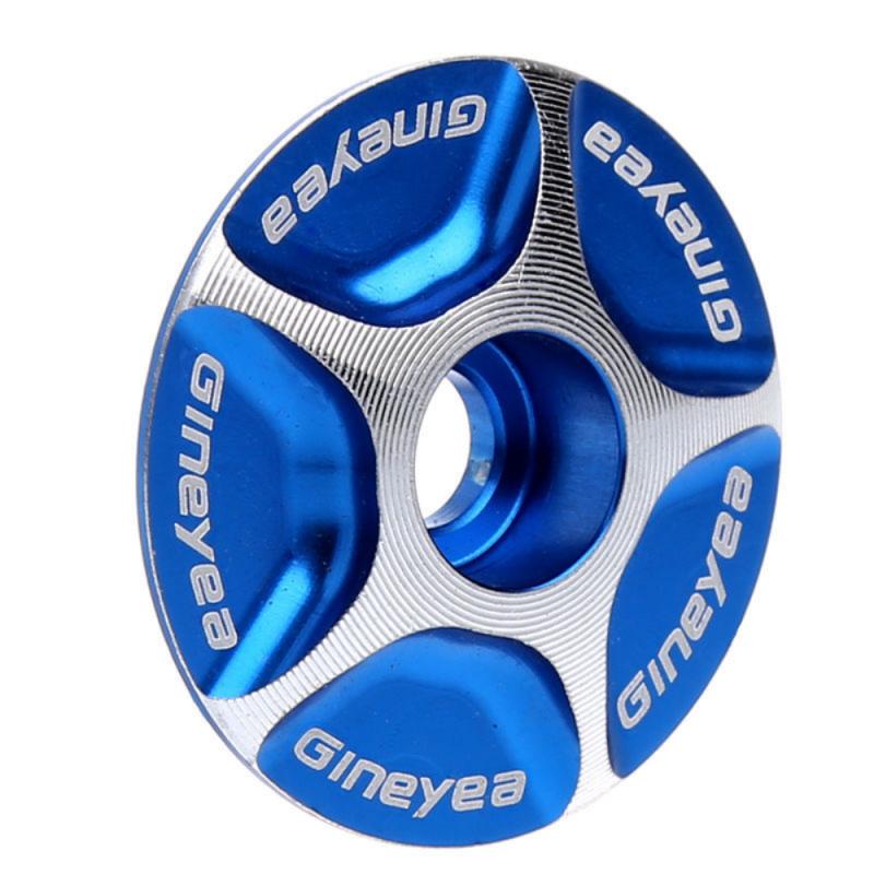 Aluminum Alloy Bicycle Headset Top Cap Threadless Stem Cover Headset Top Cap Cover Road MTB Bike Stem Accessories: 03 Blue