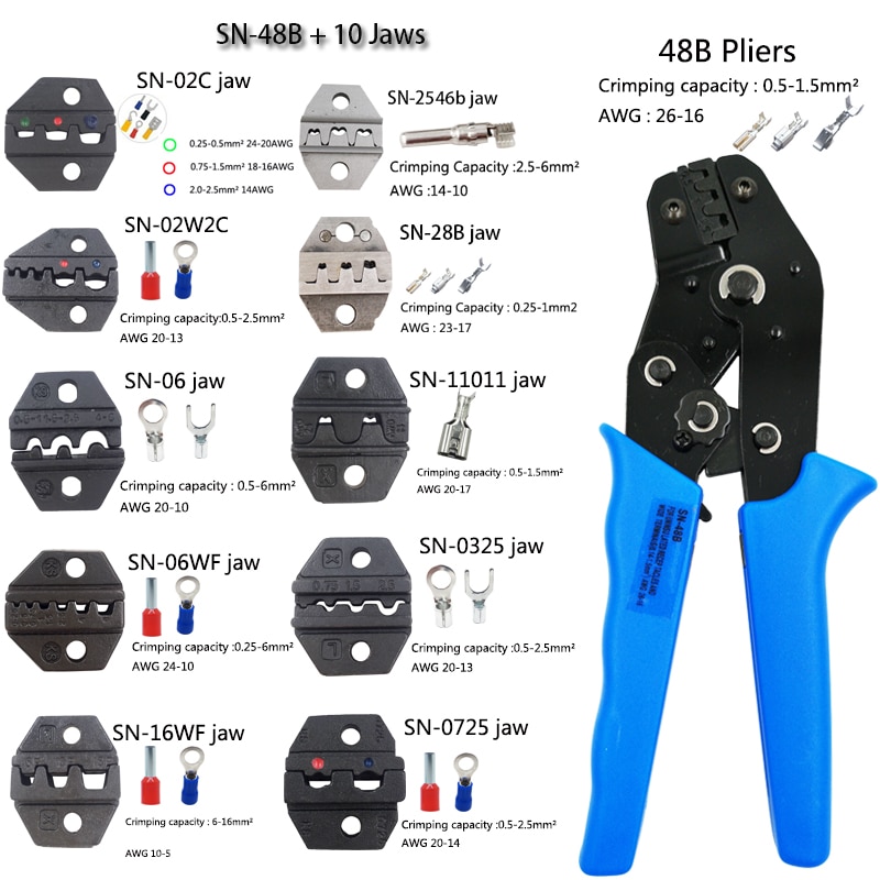 Crimping Tool Kit Multitool Engineering Ratchet Terminal Crimping Tool Crimping Tool+Screwdriver+Wire Stripper hand tools set