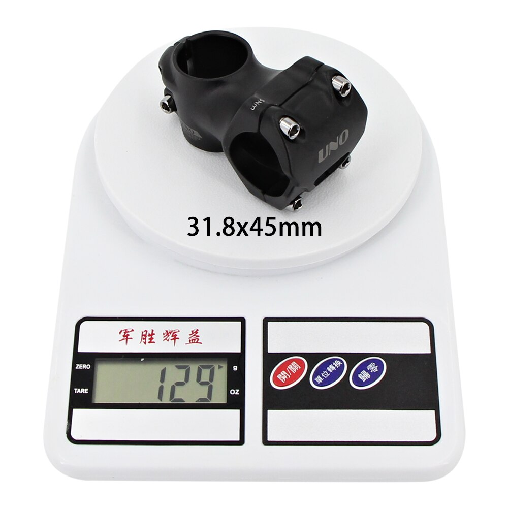 UNO Stem-vástago de aleación de 0 grados AM para bicicleta de montaña, vástago corto CNC mecanizado de 1-1/8 ", 31,8x35mm/45mm para bicicleta de carretera