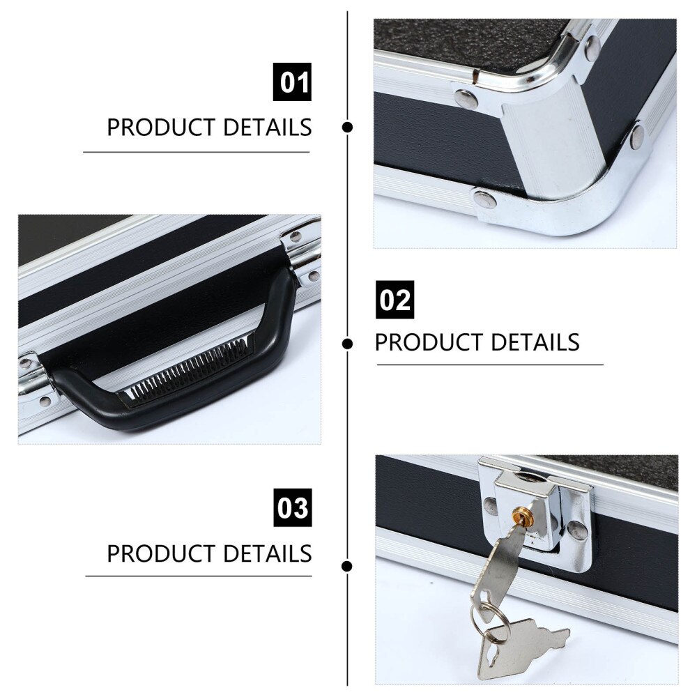 Portable Carrying Case Aluminum Tool Box Shockproof Instrument Container