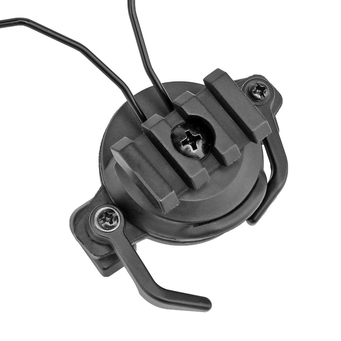 Wosport Hoofdtelefoon Beugel Hoorn Oortelefoon Houder Voor 19-21Mm Helm Geleiderail-Zwart