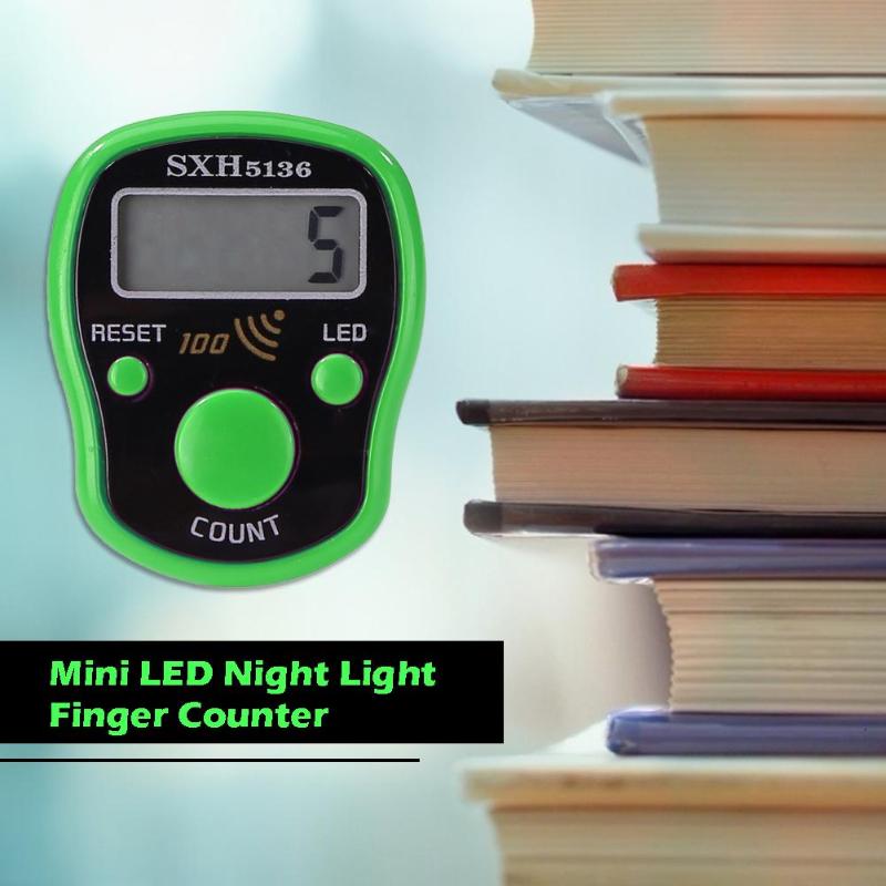 1 stk bærbare led lys lysende ring tæller plast nøjagtig taltæller 3.8*3*1.8cm 0-99999